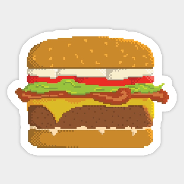 Pixel Burger Sticker by TroytlePower